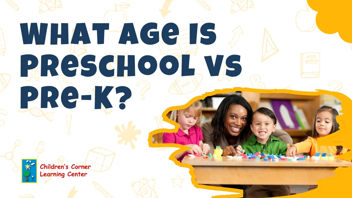 what age is preschool vs pre-k
