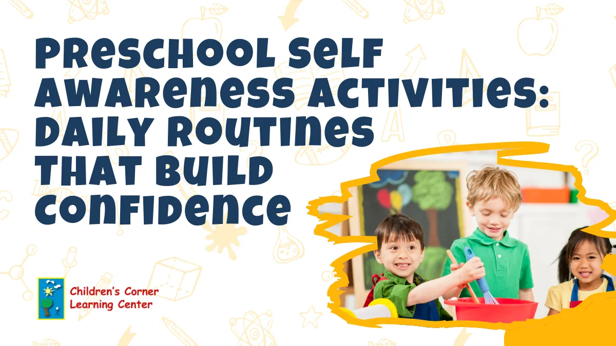 preschool self awareness activities daily routines that build confidence